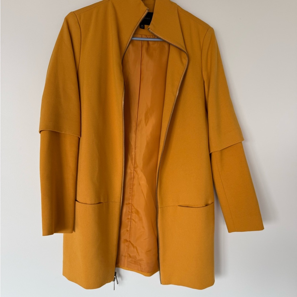 Banana Republic Yellow Zip Coat Modern Silhouette
